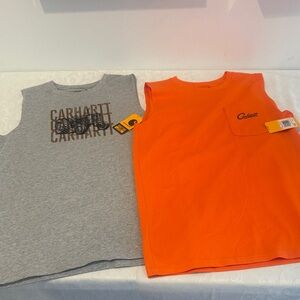 2 Carhartt Kids Muscle Tees. Size L (14-16)